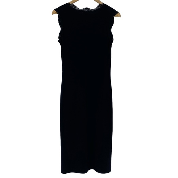 Guess Jeans fitted black sleeveless dress with lace women's size medium - Picture 2 of 16
